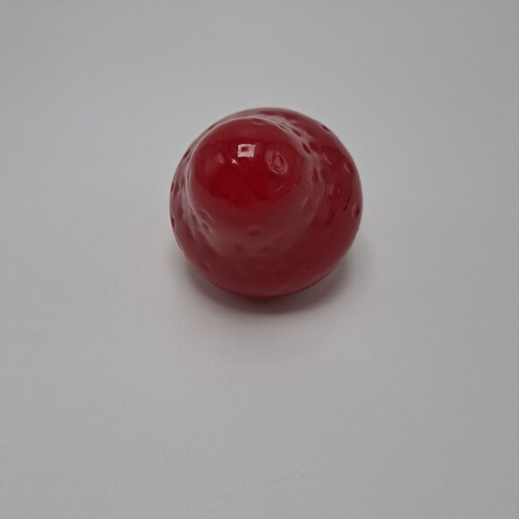 Hand Blown Art Glass Strawberry Vintage Paperweight - Picture 5 of 11